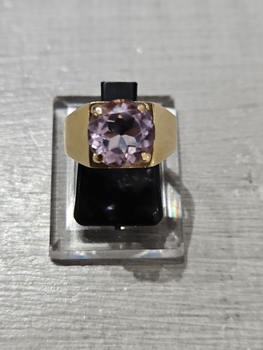 9ct yellow gold - yellow, amethyst