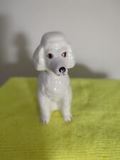 Porcelain White Poodle. 9.5cm Tall. 