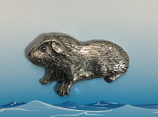 Guinea Pig Silver Pewter Pin