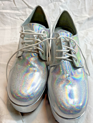 Silver platform 70s - silver, disco