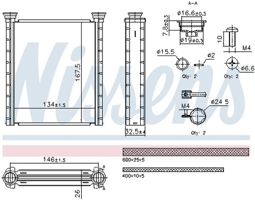 Nissens 707280 heat exchanger - 707280,