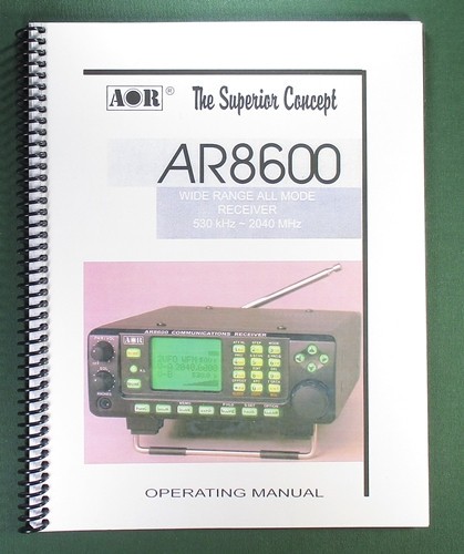 Aor ar8600 operating manual - aor,