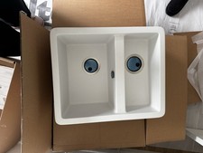 MATRIX SQ GR1.5 BOWL SINK WHITE GRANITE ( new, all parts inc. RRP £443.00)