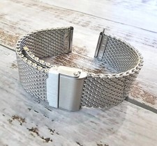 Shark Mesh 2.5mm Thick Watch Strap Band Milanese Bracelet Steel 18 20 22 24 mm