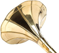 Gramophone brass horn - horn, (
