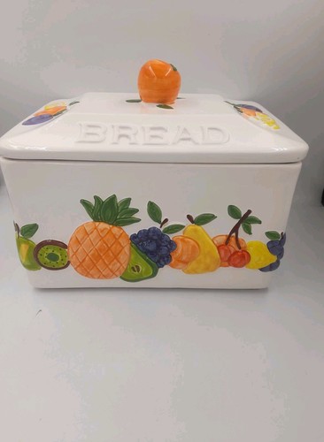 Vintage ceramic bread - ceramic, bin