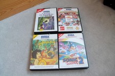 SEGA Master System 4x Games (Jungle book,Sonic2,Castle of Illusion,Olympic Gold)