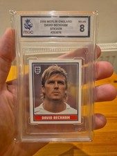 David Beckham Merlin England 2006 World Cup Sticker 165. Graded MGC 8