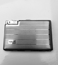 Vintage Seigneur Chrome Cigarette Case with Petrol Lighter