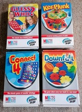 4x MBGames To Go Travel Board Game Bundle Downfall Connect 4 Guess Who Ker Plunk