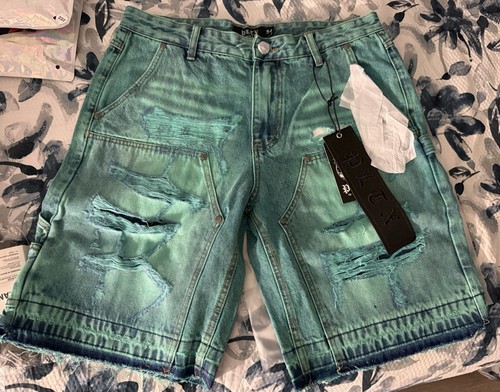 Plex teal wash shorts - wash,
