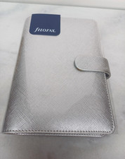 FILOFAX  Saffiano Silver Metallic Personal Organiser / Planner New Sealed Gift