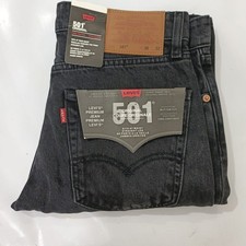 LEVIS 501 MENS JEANS CHARCOAL GREY ORIGNAL WITH TAGS
