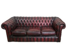 3 Seater Oxblood leather