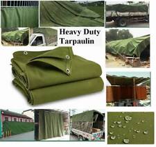 Heavy Duty Canvas Tarpaulin Outdoor Waterproof Dustproof Basha Boat Truck Cover