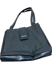 Tula Black Leather Shoulder Bag with Zip Top Closure - Medium Size