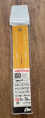 Rotring iso lettering stencil - iso,