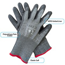 CUT RESISTANT LEVEL 5 WORK GLOVES THORN PROOF GRIP PROTECTION BUILDERS GARDENING
