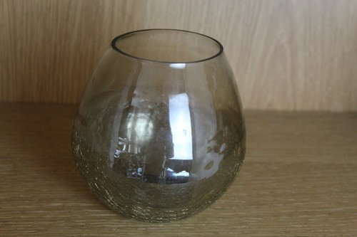 Lustre crackle glass - , vase