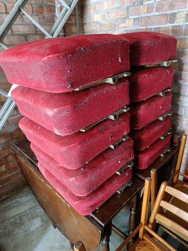 Old cinema seats parts - old,