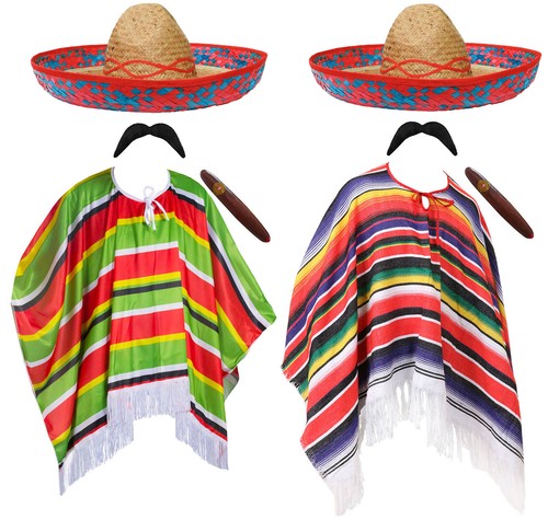 Mexican poncho sombrero cigar - poncho,