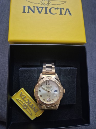 Invicta angel gold dial ladies - invicta,