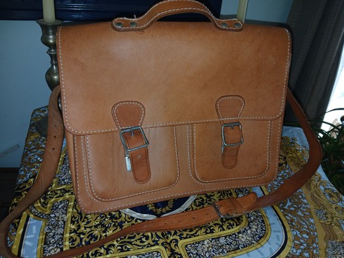 Vintage ruitertassen leather - vintage,