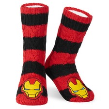 Marvel Fluffy Socks, Mens Slipper Socks, Iron Man Warm Knitted Socks