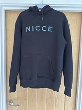 Nicce hoodie - black with emerald green logo