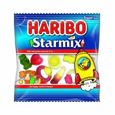 HARIBO SWEETS STARMIX MINI PACKS Box of 100 Jelly Gummy Sweet Bags Wholesale