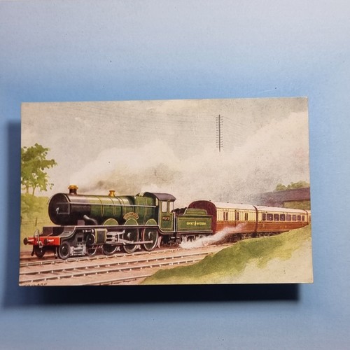 Steam railway postcard c1950 - steam,