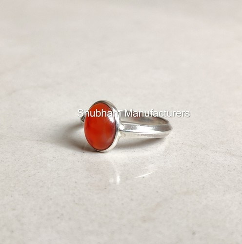 Natural carnelian ring - natural,