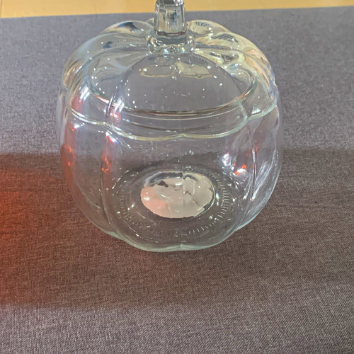 Pumpkin shaped glass jars - 2x,