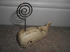 Whale Ornament Fish Sculpture Ceramic Tail Coastal Beach Seaside Home Decor Gift