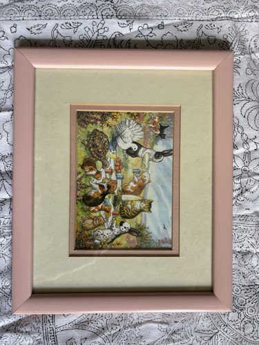 Framed vintage print - ,