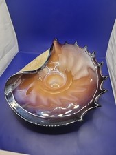Krosnos Polish Vintage Art Glass Shell Absolutely Beautiful Piece