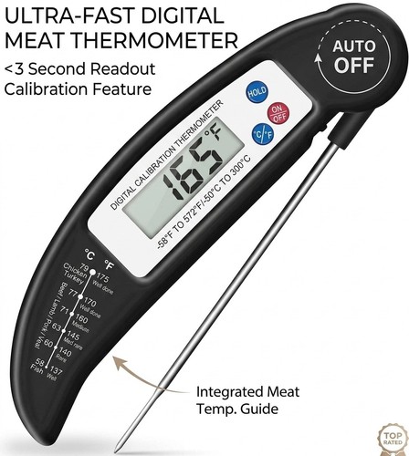 Digital food thermometer probe - food,
