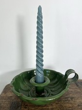 Vintage green enamel chamber - vintage,
