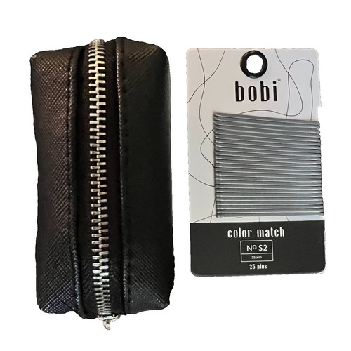 Bobi dark grey - dark, pins