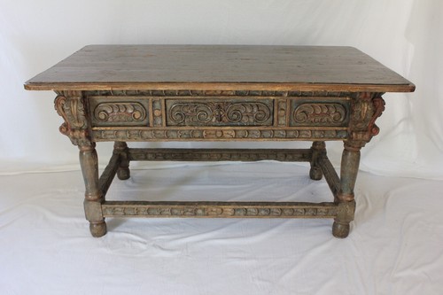 Polychrome carved spanish - polychrome,