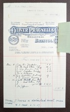 1924 Oliver Pragnell & Co. Paint & Varnish Merchants Broadmead Bristol Invoice