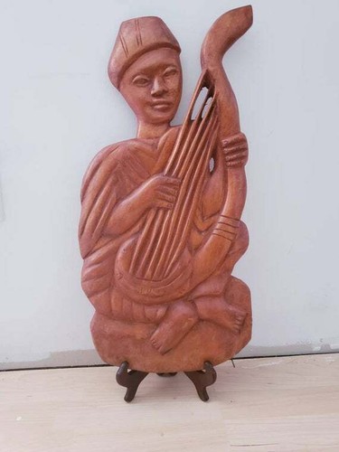 Hand carved african kora - carved,