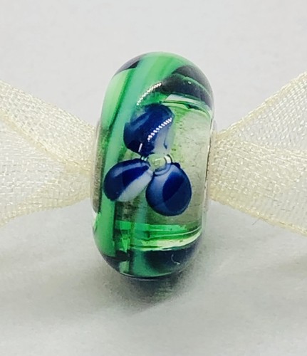 Trollbeads blue flower bead - trollbeads,