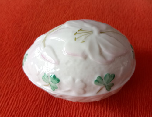Belleek parian china trinket - parian,