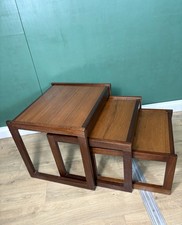 Mid Century Modern Teak Nest Of Tables-Courier Delivery