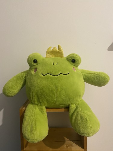 Large green frog plush - large,