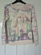 Girls Rabbit Bunny Jumper Age 10-11 Years 