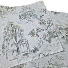 Oriental Garden Single Bed Duvet Set & Pillow Case White Grey UNUSED