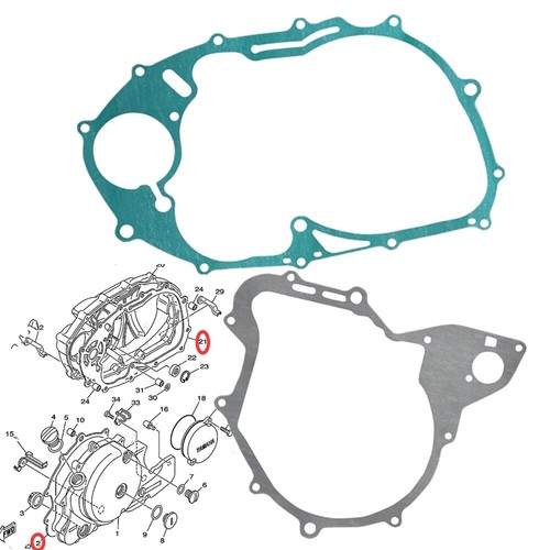 Clutch generator cover gasket - generator,