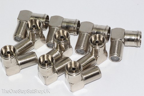 Right angled f connector - right,